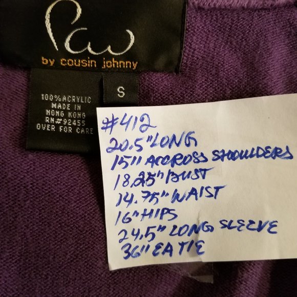 #412 Preowned Paw by Cousin Johnny Wrap Sm Top - Picture 13 of 15